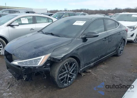 2019 Hyundai Elantra Sport из США, поврежденный, VIN KMHD04LBXKU886874
